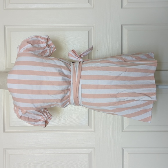 LPA by Revolve Striped Pink and White Wrap Dress - Picture 4 of 5